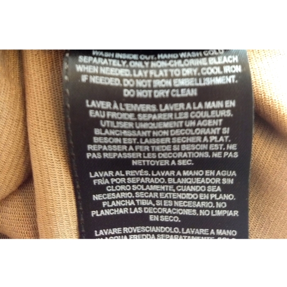 Guess by Marciano Tryst Glitter Chocolate Gold Dress Size Small - Picture 7 of 7